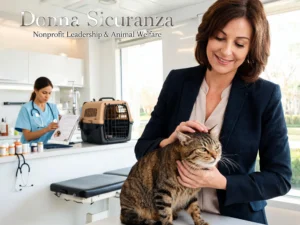 Donna Sicuranza supporting feline animal welfare and affordable veterinary care through nonprofit leadership and community outreach.